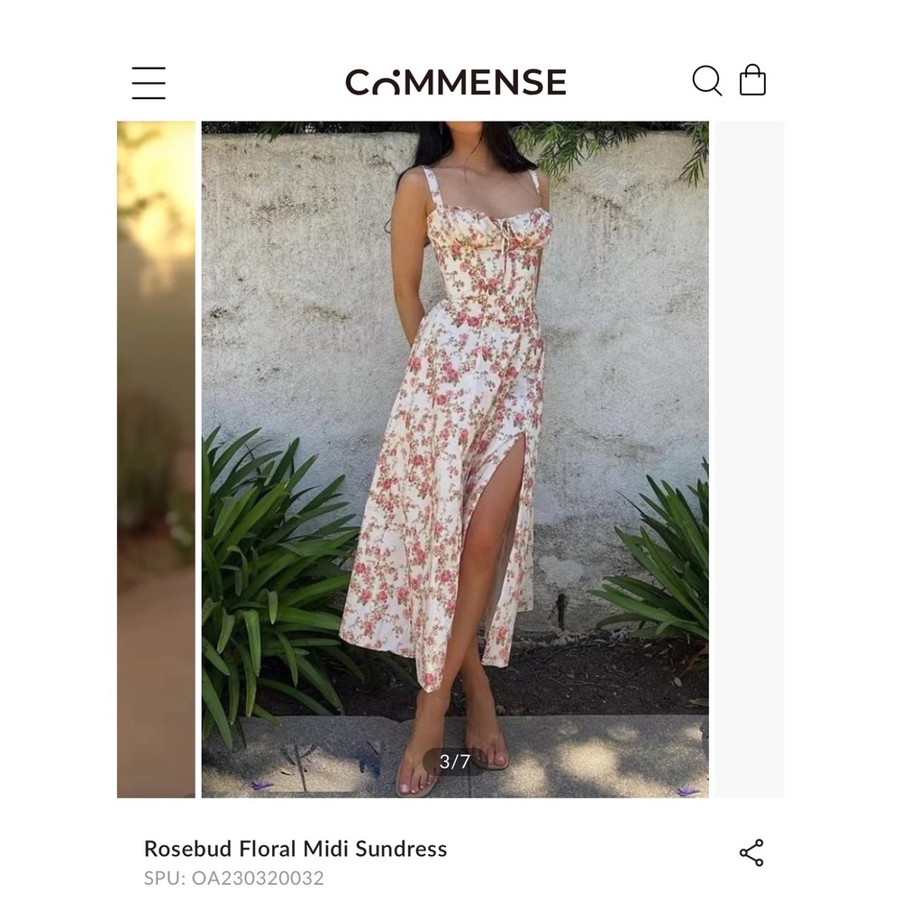 Commense Rosebud Floral Midi Sundress